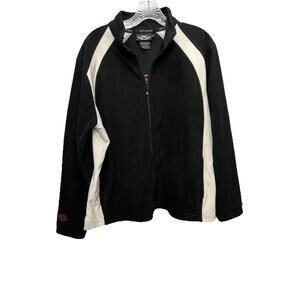 Harley Davidson Fleece Full Zip Womens 1W Black 1/4 Zip Biker